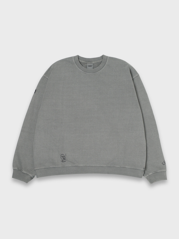 DOODLE CREW PIGMENT DYED - GREY