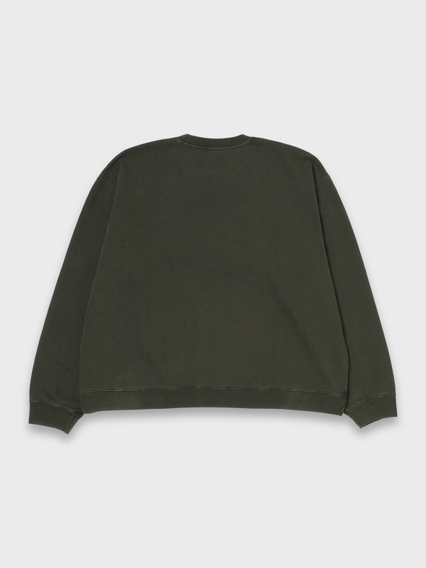 LOGO CREW PIGMENT DYED - KHAKI