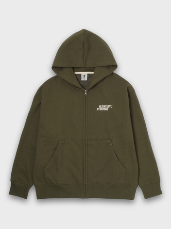 REVERSE ZIP HOODIE - KHAKI