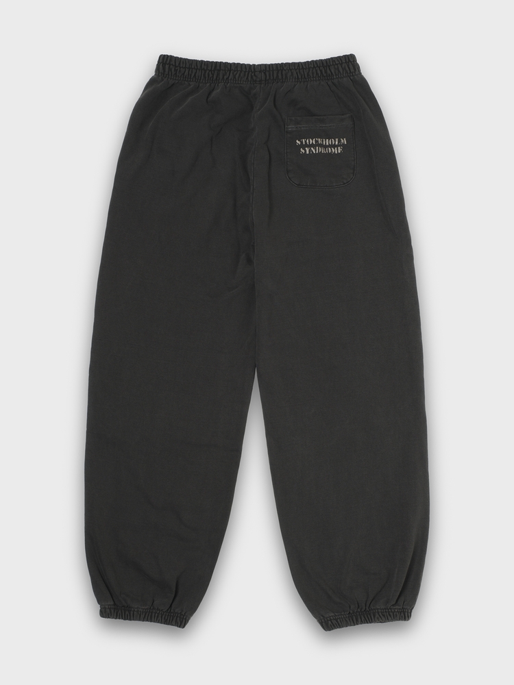 BANDED SWEATPANT PIGMENT DYED - CHARCOAL