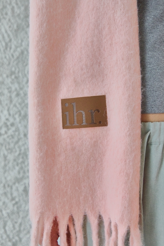  WOOL MIXED BOLD MUFFLER / PINK