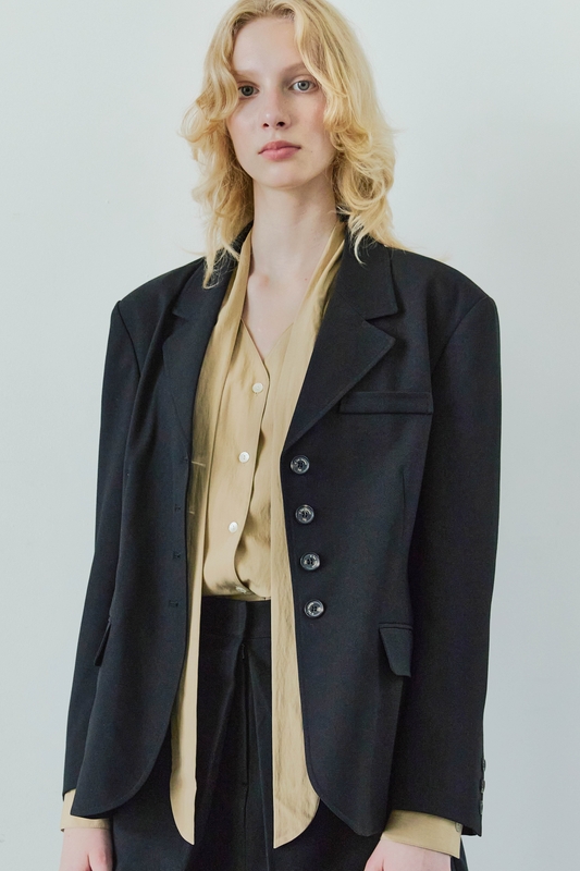 TAILORED SINGLE JACKET / BLACK