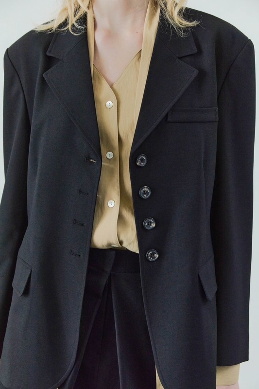 TAILORED SINGLE JACKET / BLACK