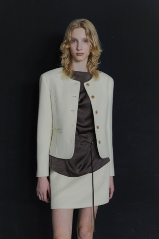 CLASSIC TWEED JACKET / IVORY