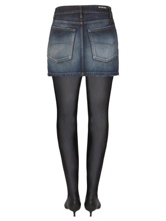 [해외배송] 24FW 발렌시아가 데님 스커트 681802 TDW144443 DENIM