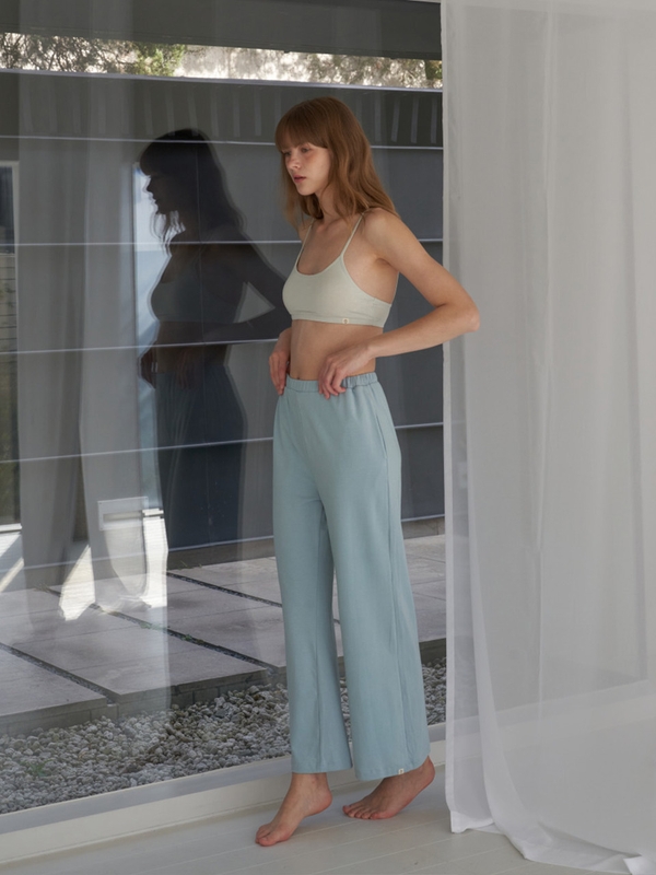 Natural Wide Pants - Indigo Blue [Natural Dyed]