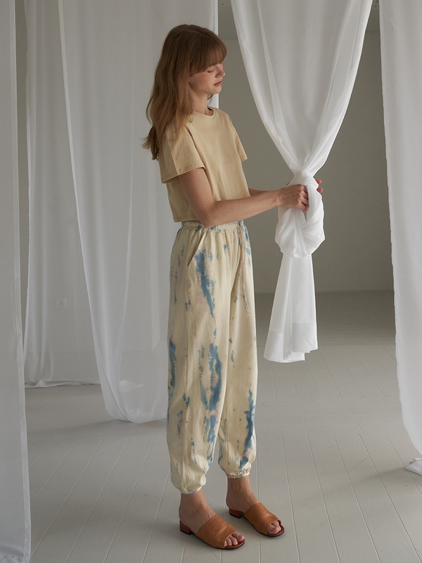 Free-Dye Harem Pants - Earth Blue [Natural Dyed]