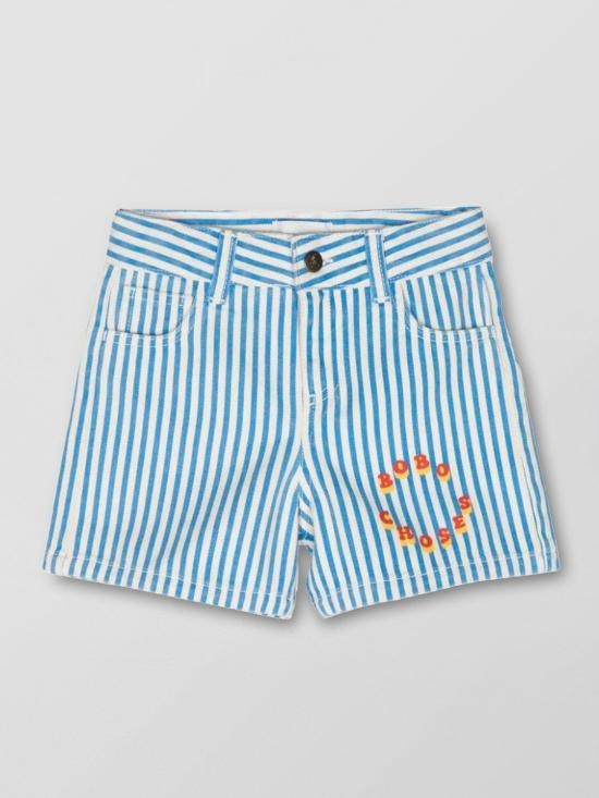 [해외배송] 24SS  키즈  보보쇼즈 쇼츠 버뮤다 124AC083 BLUE Striped