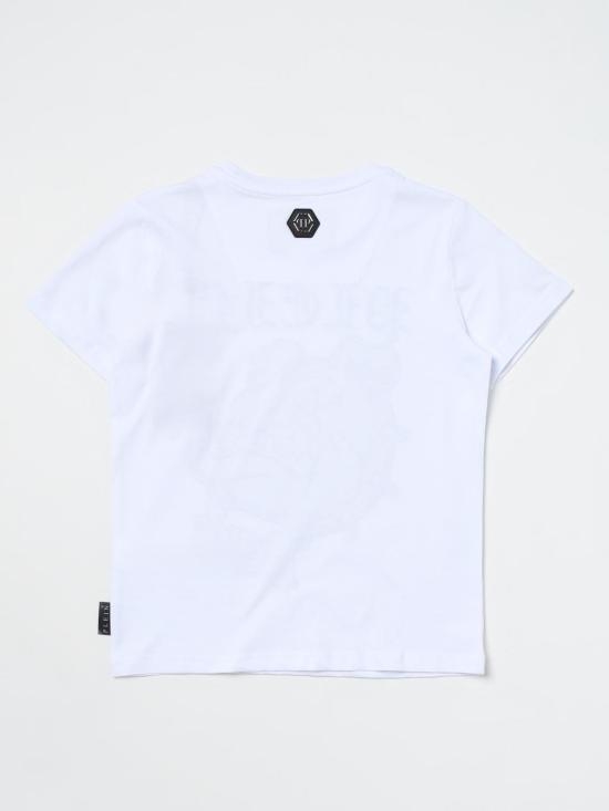 [해외배송] 24SS  키즈  필립 플레인 티셔츠 SADCBTK1220 01 White