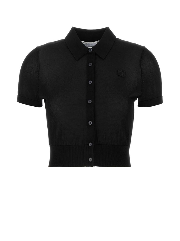 T 바이 알렉산더 왕 SS25 T BY ALEXANDER WANG POLO 4KC1253077 001 Black