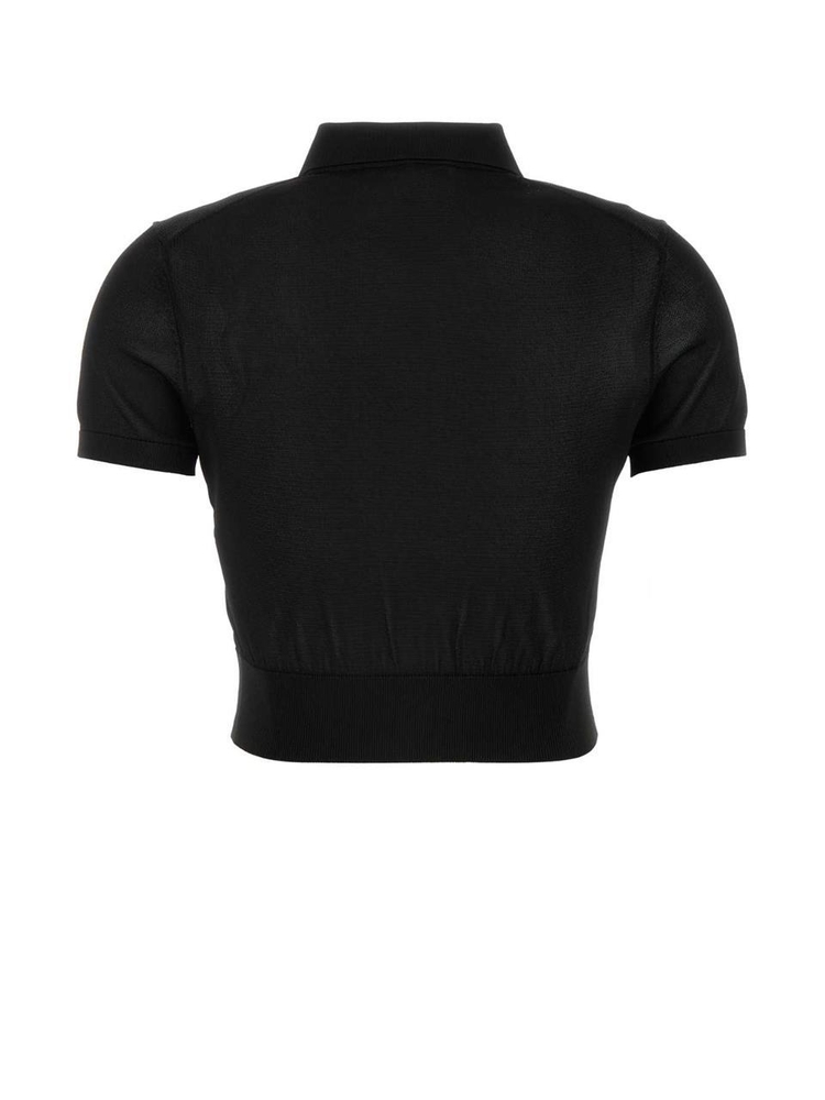 T 바이 알렉산더 왕 SS25 T BY ALEXANDER WANG POLO 4KC1253077 001 Black