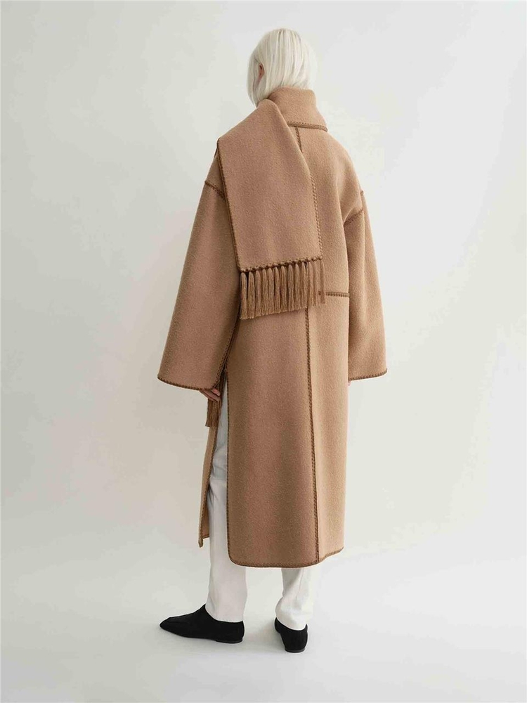 토템 FW24 Long Coat Scarf 244-WRO0131-FB0292 One Color