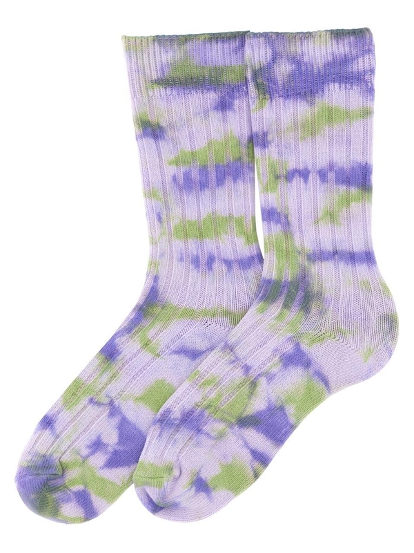 스투시 FW23 MULTI DYED RIBBED SOCKS 138906_PURPLE/GREEN MULTICOLOUR