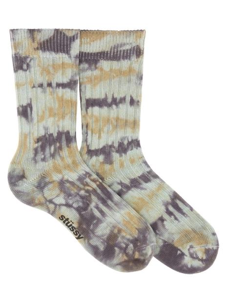 스투시 FW23 MULTI DYED RIBBED SOCKS 138906-DEL1_CLOUD/SAND MULTICOLOUR