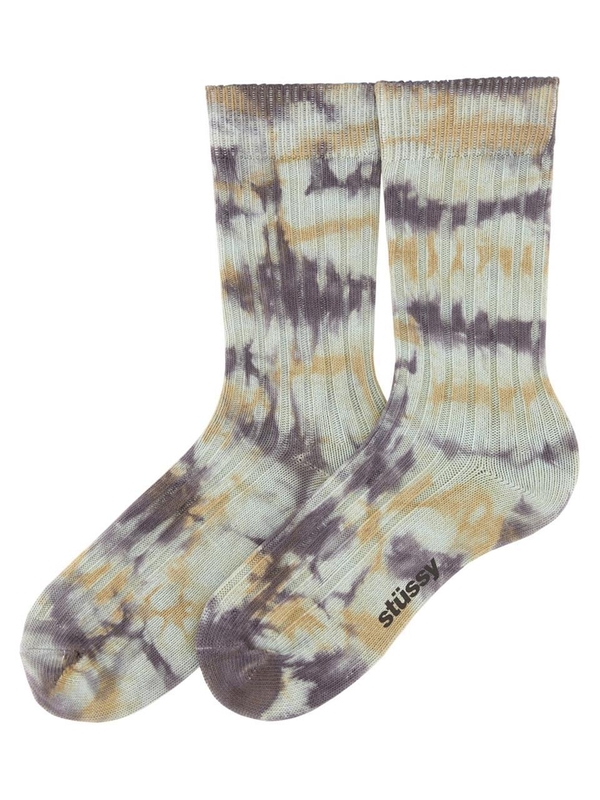 스투시 FW23 MULTI DYED RIBBED SOCKS 138906-DEL1_CLOUD/SAND MULTICOLOUR