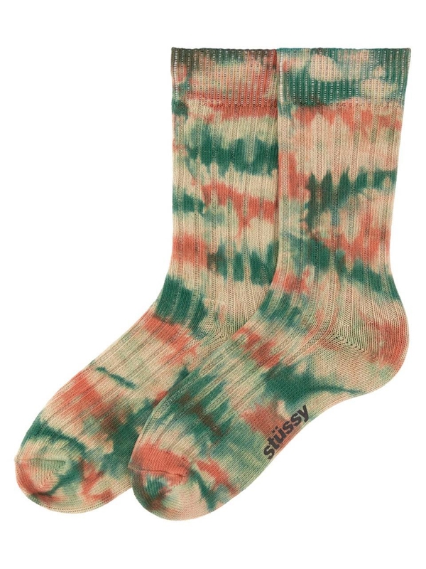 스투시 FW23 MULTI DYED RIBBED SOCKS 138906_CLAYFOREST MULTICOLOUR