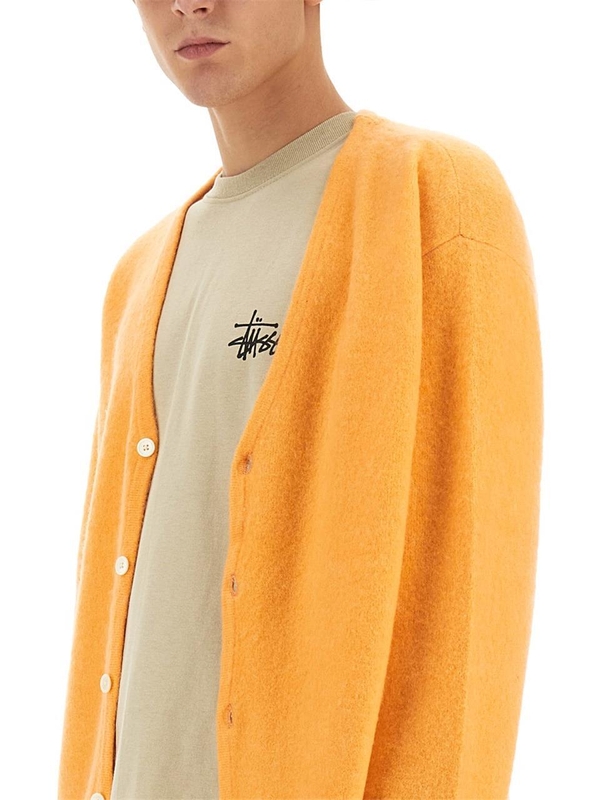 스투시 FW23 CARDIGAN WITH BUTTONS 117207_PEACH ORANGE