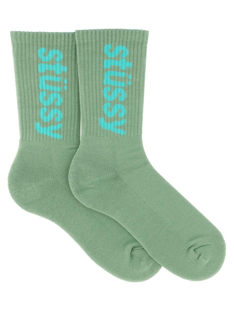 스투시 FW23 HELVETICA SOCKS FA138845_PIAQPISTACHIO/AQUA MULTICOLOUR