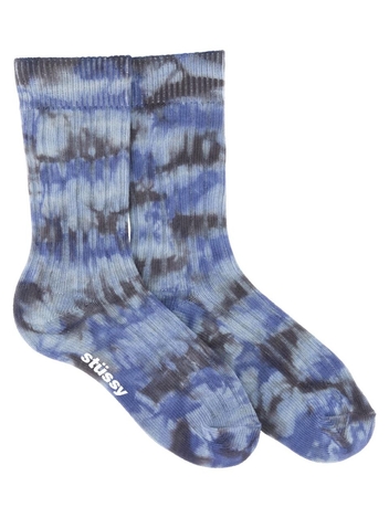 스투시 FW23 MULTI DYED RIBBED SOCKS 138906_STEEL/BLU MULTICOLOUR