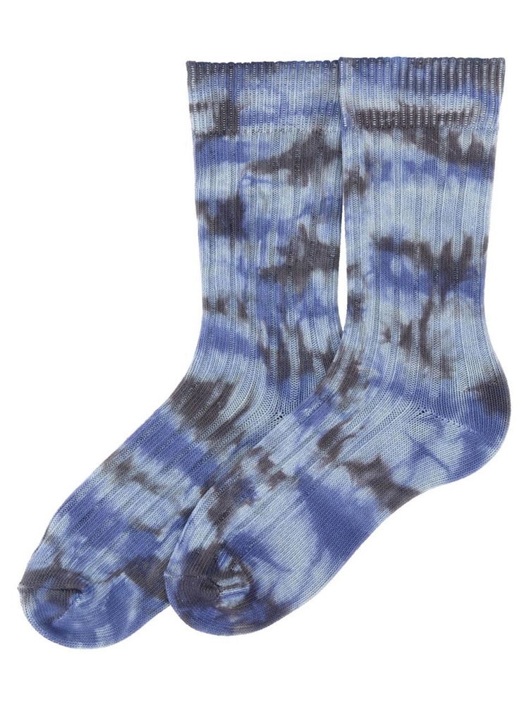 스투시 FW23 MULTI DYED RIBBED SOCKS 138906_STEEL/BLU MULTICOLOUR