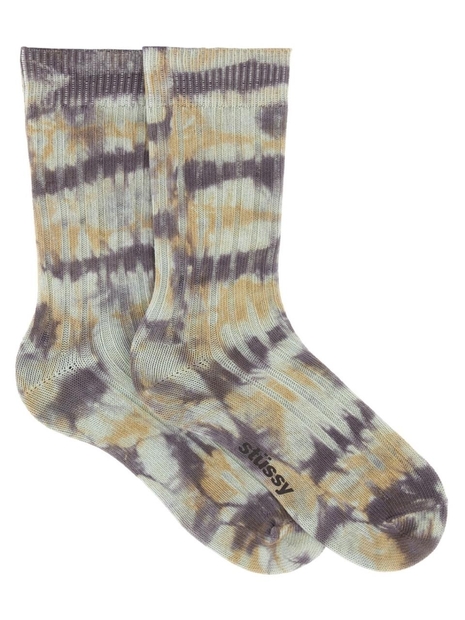 스투시 FW23 MULTI DYED RIBBED SOCKS 138906_CLOUD/SAND MULTICOLOUR