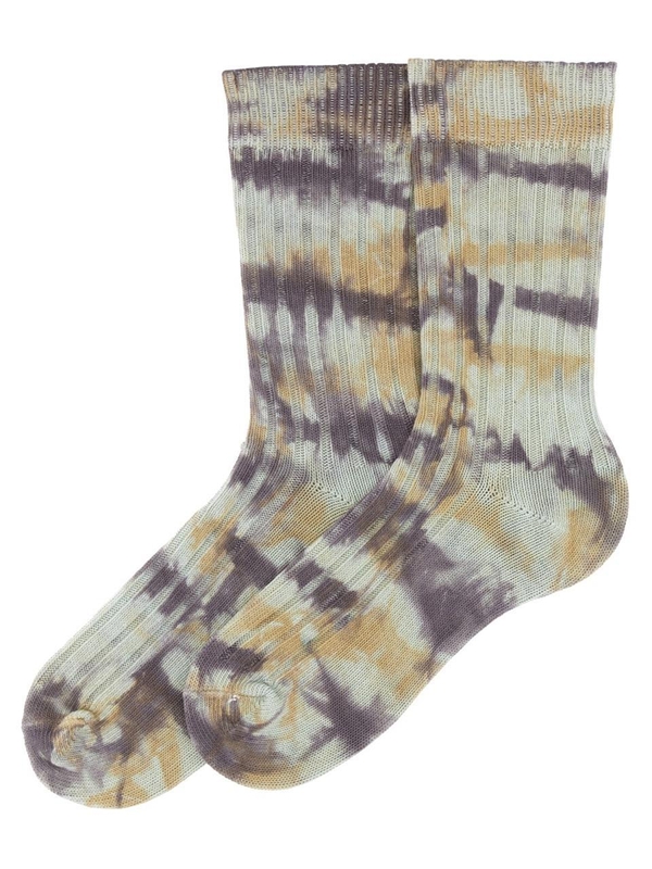 스투시 FW23 MULTI DYED RIBBED SOCKS 138906_CLOUD/SAND MULTICOLOUR