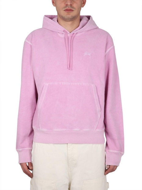 스투시 SS23 SWEATSHIRT WITH LOGO EMBROIDERY 118515SP_PINK PINK