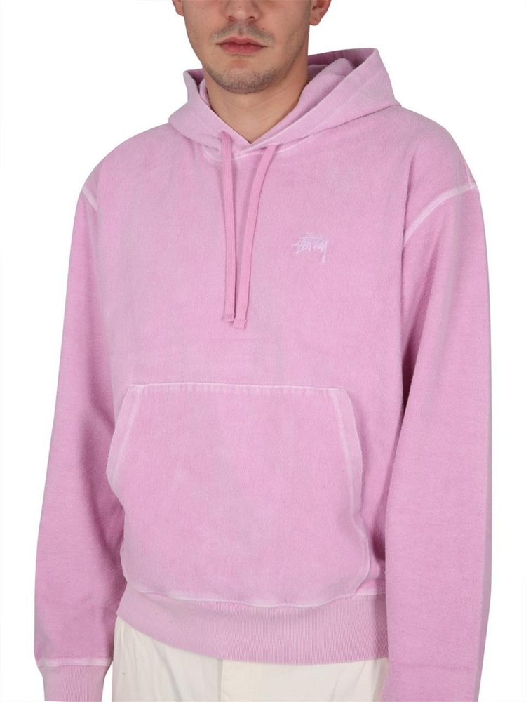 스투시 SS23 SWEATSHIRT WITH LOGO EMBROIDERY 118515SP_PINK PINK