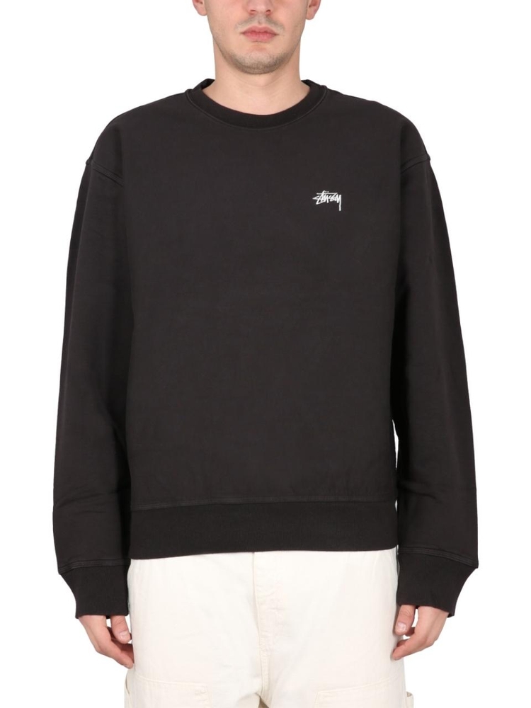 스투시 SS23 CREWNECK SWEATSHIRT 118480SP_BLAC BLACK