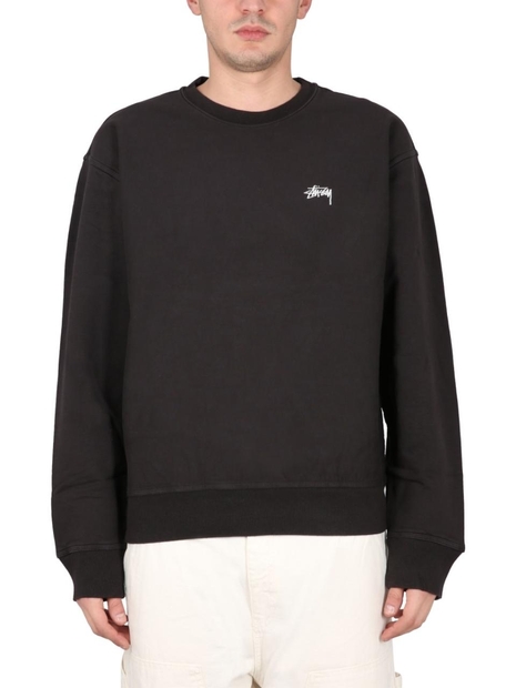 스투시 SS23 CREWNECK SWEATSHIRT 118480SP_BLAC BLACK