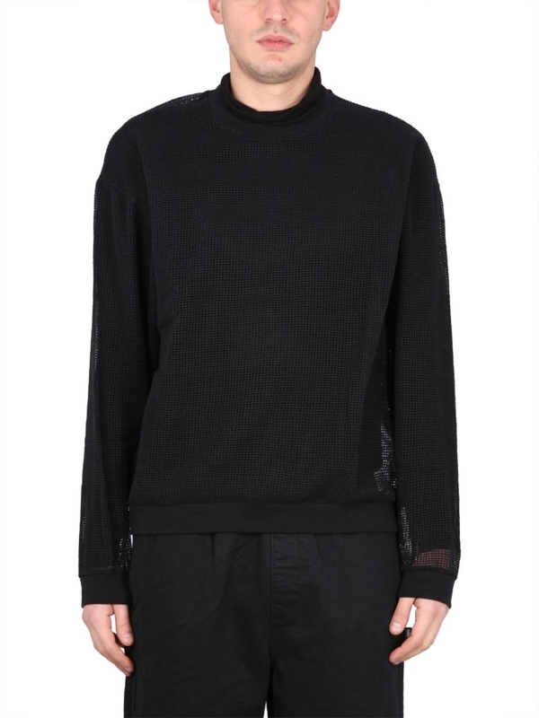 스투시 SS23 MESH SWEATSHIRT. 1140295_BLAC BLACK