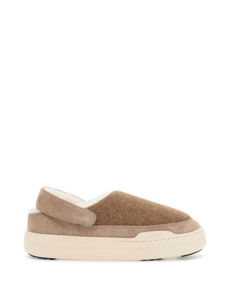 문 부츠 SS25 felt and suede park clogs 80D2470090 BEIGE MELANGE