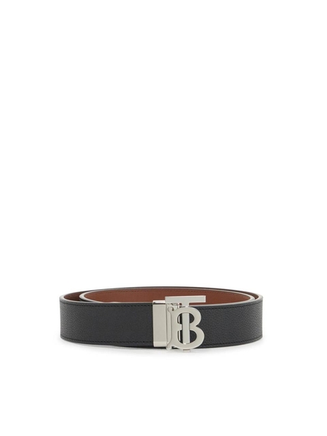 버버리 SS25 reversible tb belt 8043247 BLACK/TAN/SILVER