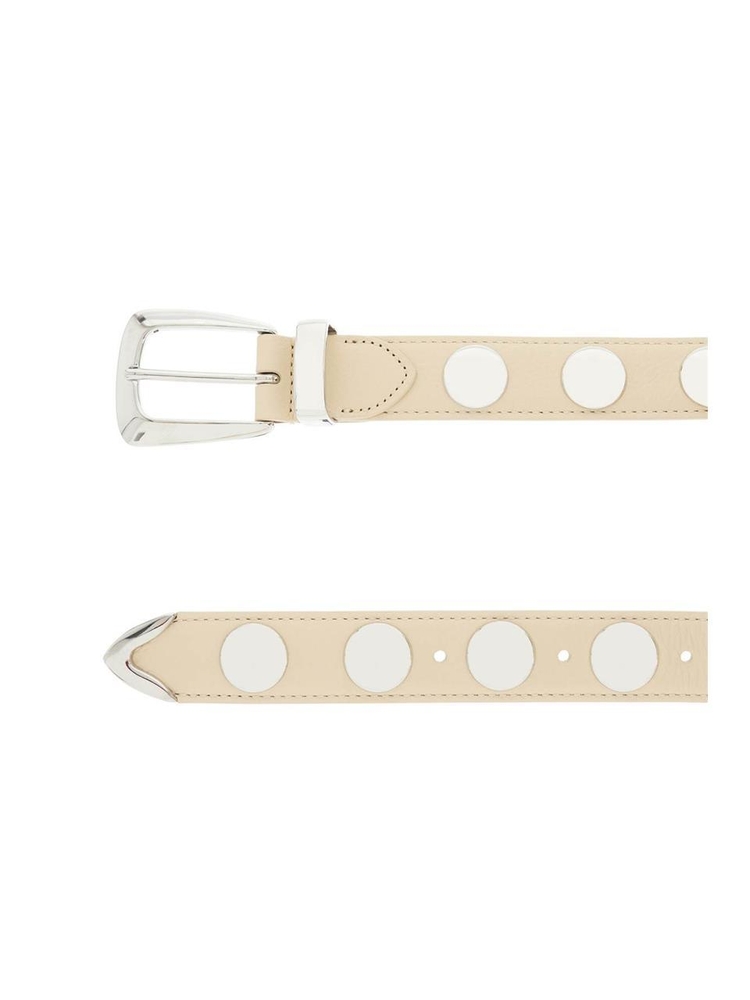 케이트 SS25 benny studded belt with 10014 798 DARK IVORY