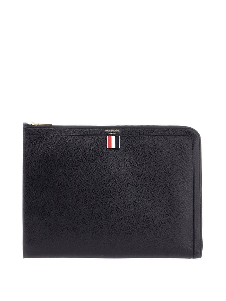 톰 브라운 SS25 leather large document holder MAC074A 00198 BLACK