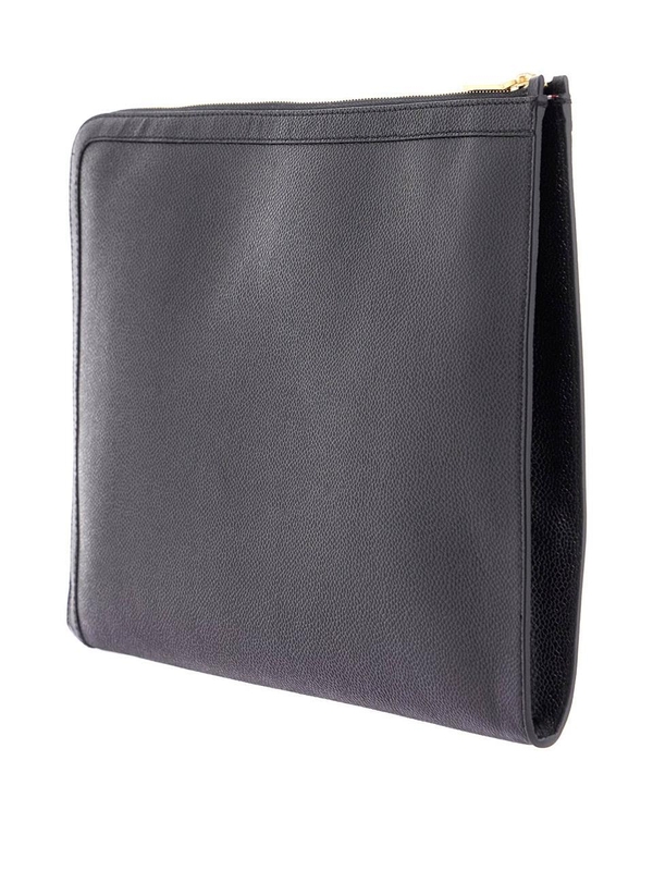 톰 브라운 SS25 leather large document holder MAC074A 00198 BLACK