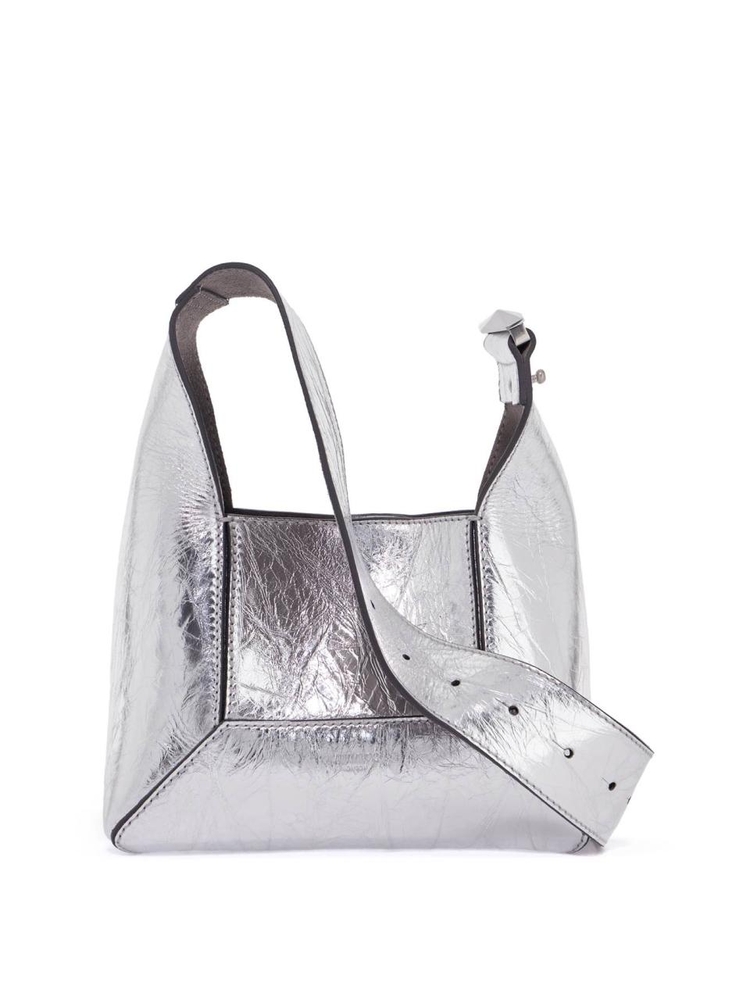 지미추 SS25 uede\n\ndiamond suede hobo DIAMOND HOBO S BYK SILVER ANTIQUE SILVER