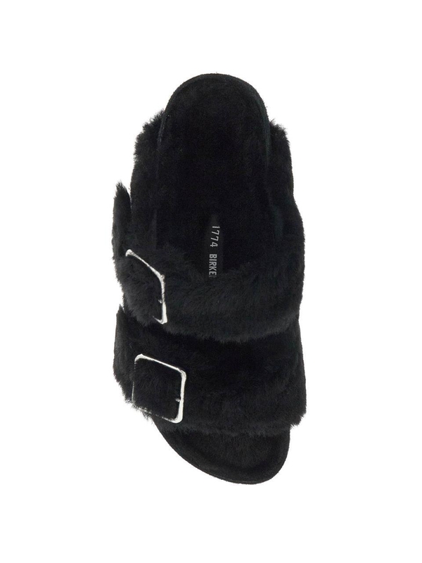 버켄스탁 SS25 shearling slides 1029990 BLACK