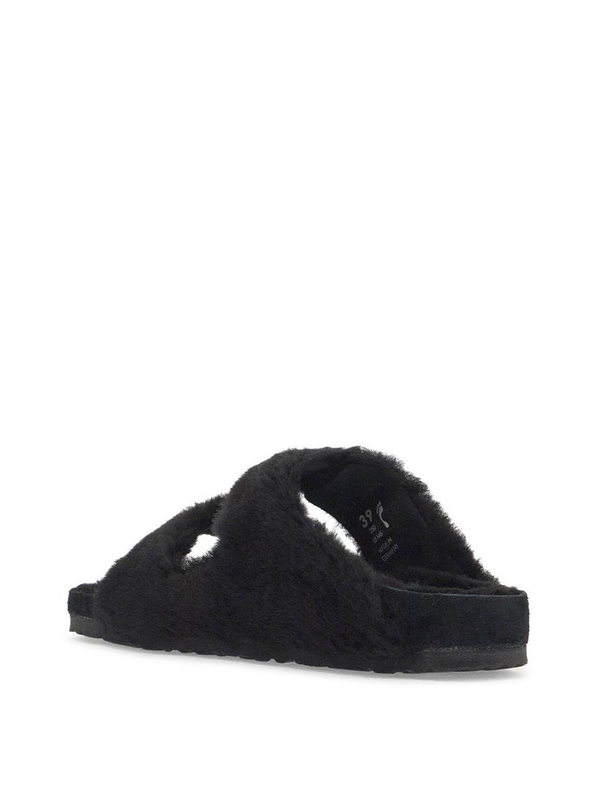 버켄스탁 SS25 shearling slides 1029990 BLACK