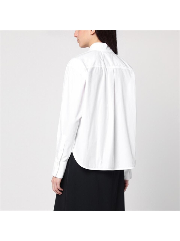 빅토리아베컴 SS25 Victoria Beckham White poplin long-sleeved shirt 1124WSH005238ACO White