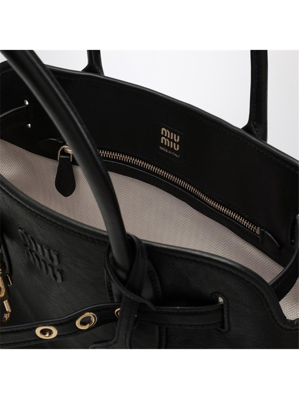 미우미우 SS25 Miu Miu Black nappa leather Aventure bag 5BG291OON2BBL Black