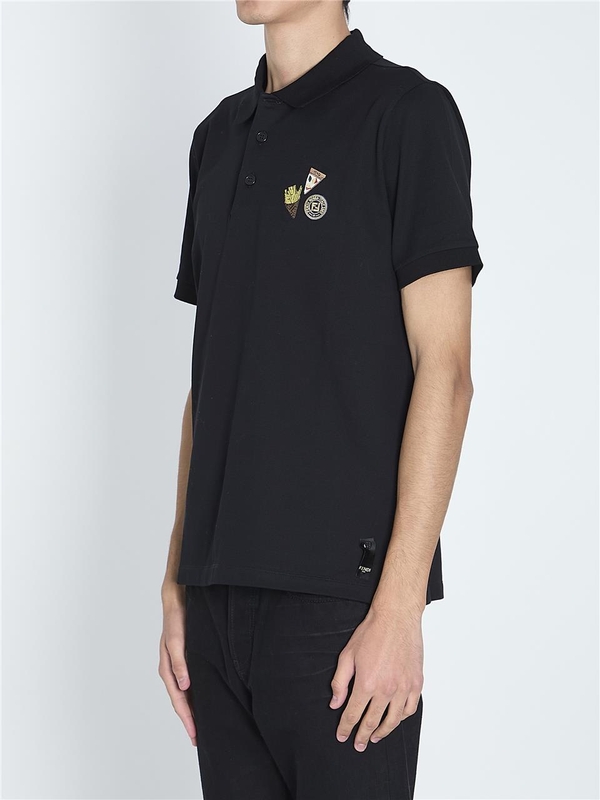 펜디 FW24 Fendilicious polo shirt FY1309_ATLL_F0QA1 BLACK