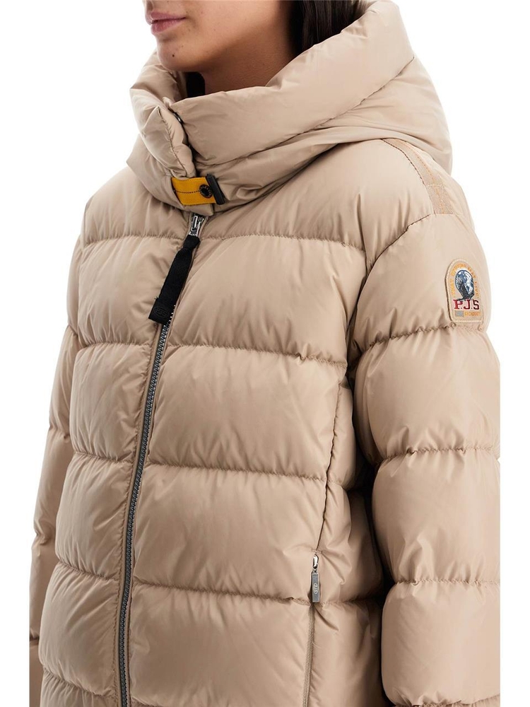 파라점퍼스 FW24 short down jacket with hood jinny PWPUTT32 SUN KISSED