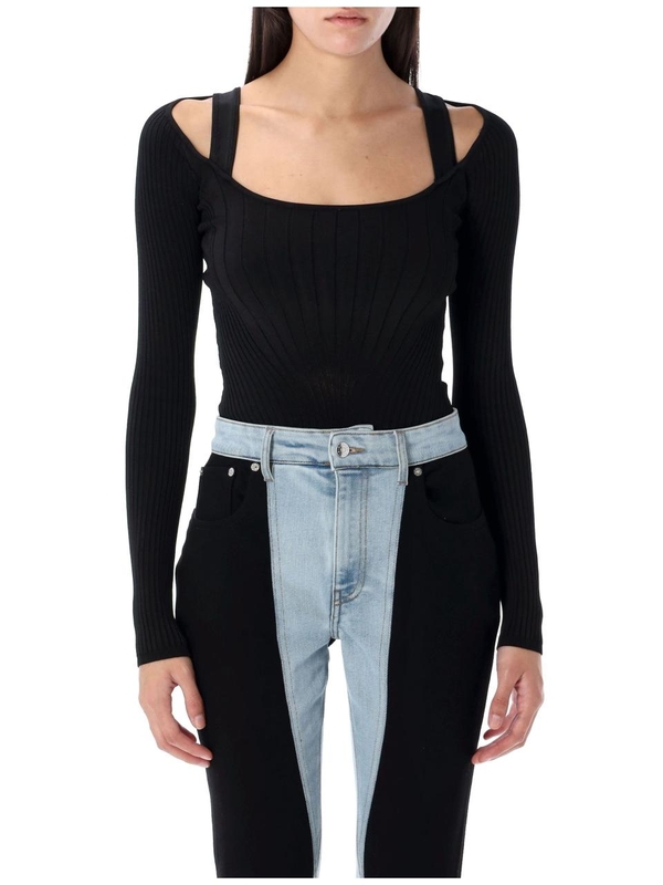 뮈글러 FW24 MUGLER knit bodysuit 24F2TO071811161999 Black