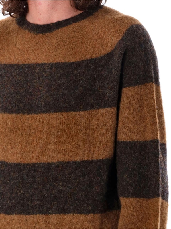 와이엠씨 FW24 YMC Sweaters P8XABBS BROWN STRIPE