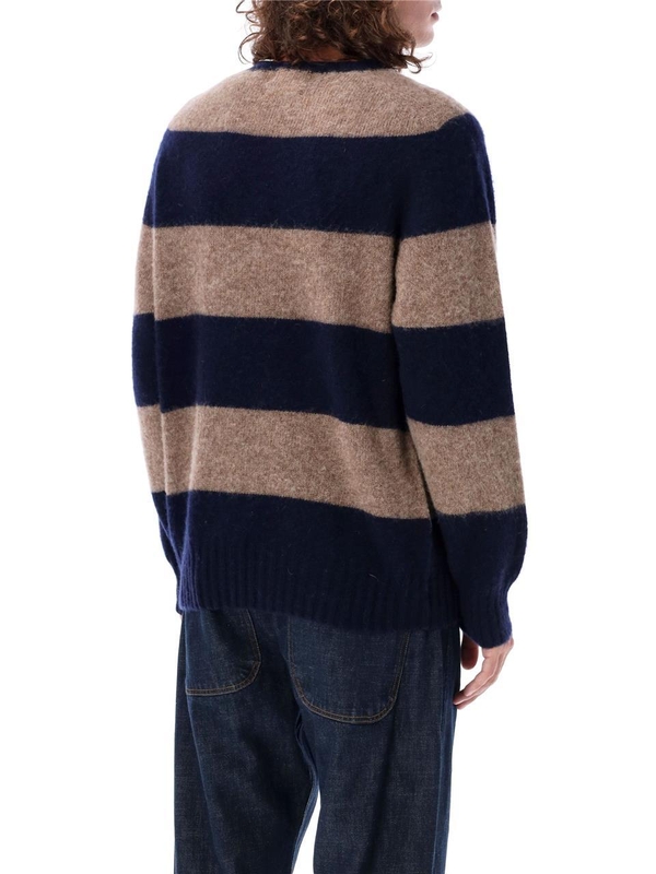 와이엠씨 FW24 YMC Sweaters P8XABNS NAVY STRIPE