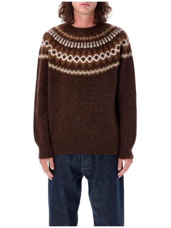 와이엠씨 FW24 YMC Sweaters P8XAOBM BROWN MULTI