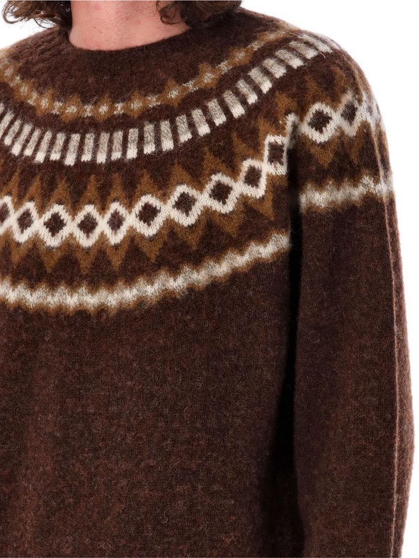 와이엠씨 FW24 YMC Sweaters P8XAOBM BROWN MULTI