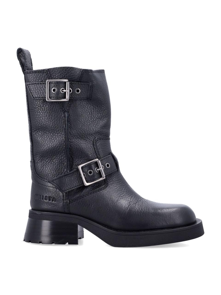 미스타 FW24 MIISTA buckle boots E83762BLACK Black