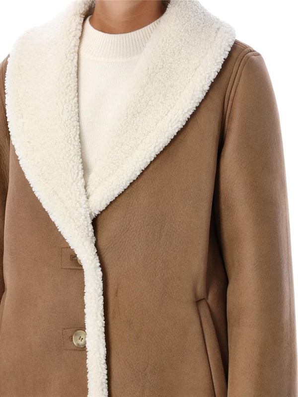 아페쎄 FW24 A.P.C. Mateau Vanessa Eco Shearling Jacket Beige F01539PSAJOAAD Beige